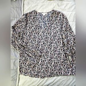 Finn & Grace Stylish Leopard Print Women's Top Size S
